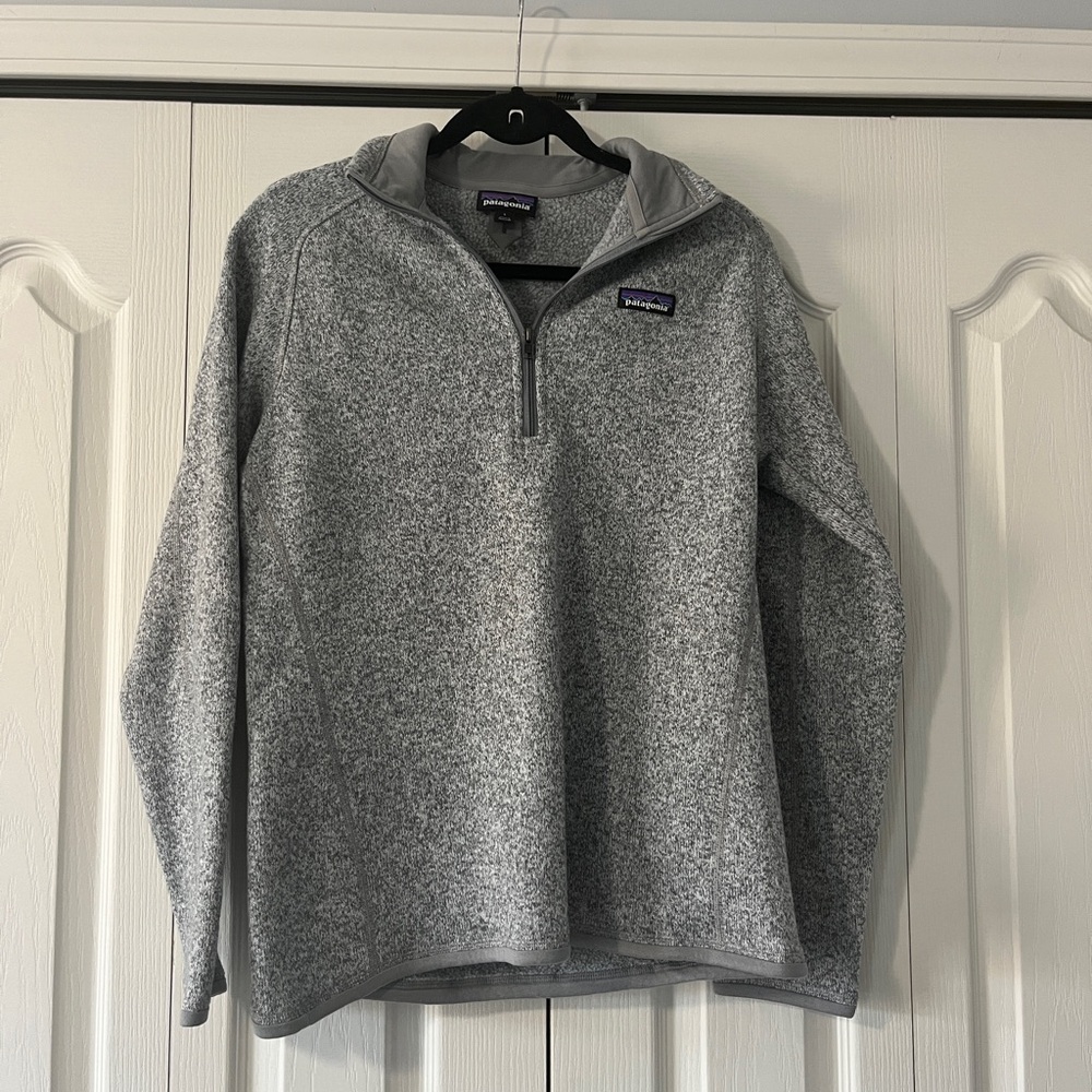 grey patagonia quarter zip